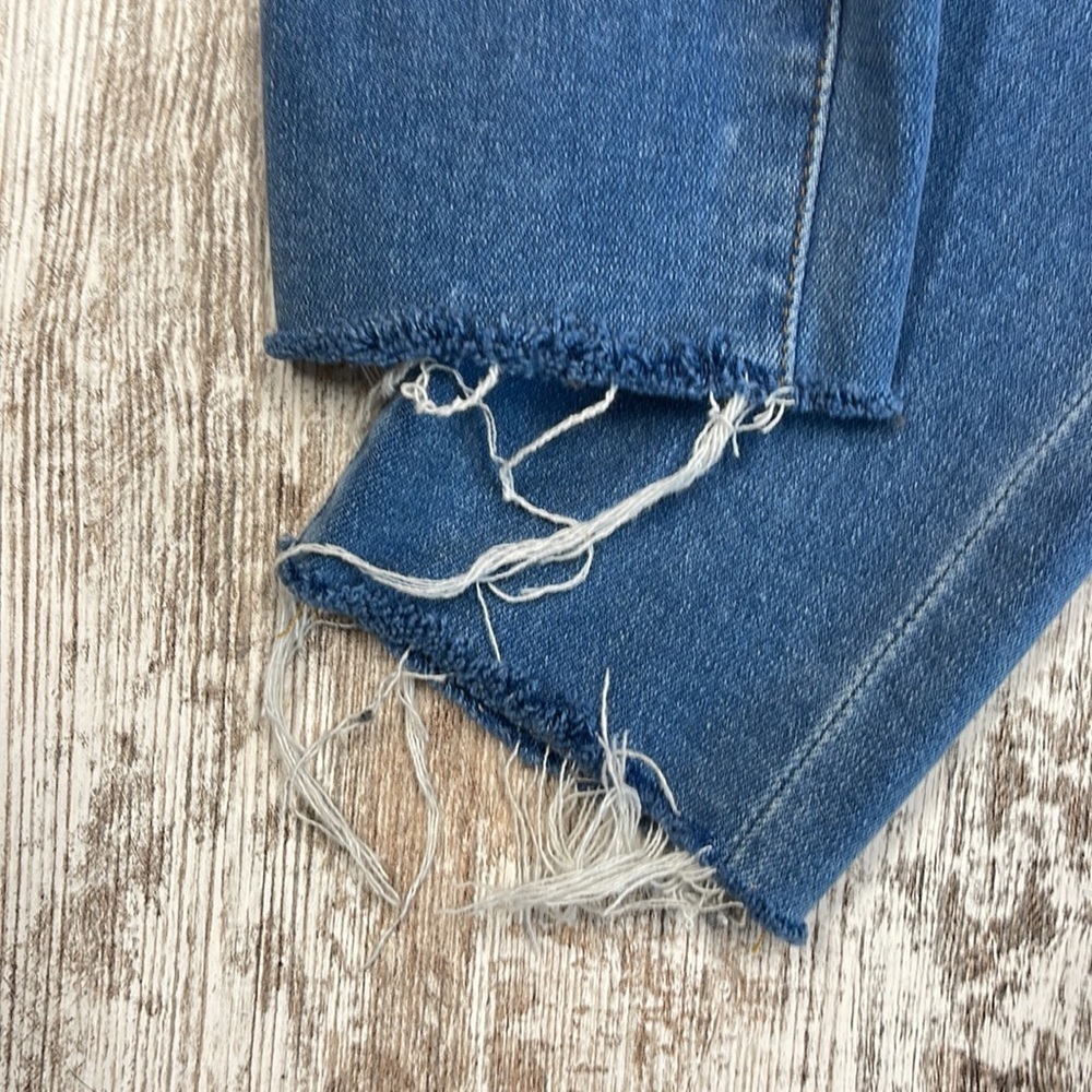 Frame Denim Distressed Le Skinny De Jeanne Crop Jeans In Stanwell Wash Size 25 - Picture 10 of 11